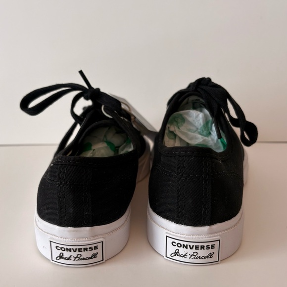 NWT- Women’s Black Canvas Jack Purcell Converse - Picture 5 of 9